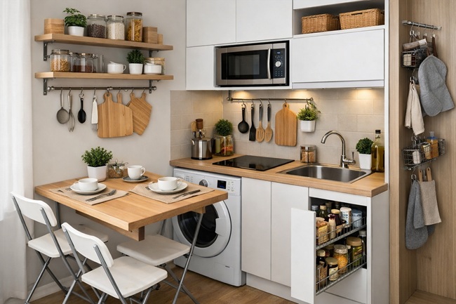 Küçük Mutfak Dekorasyonu ve Alan Tasarrufu