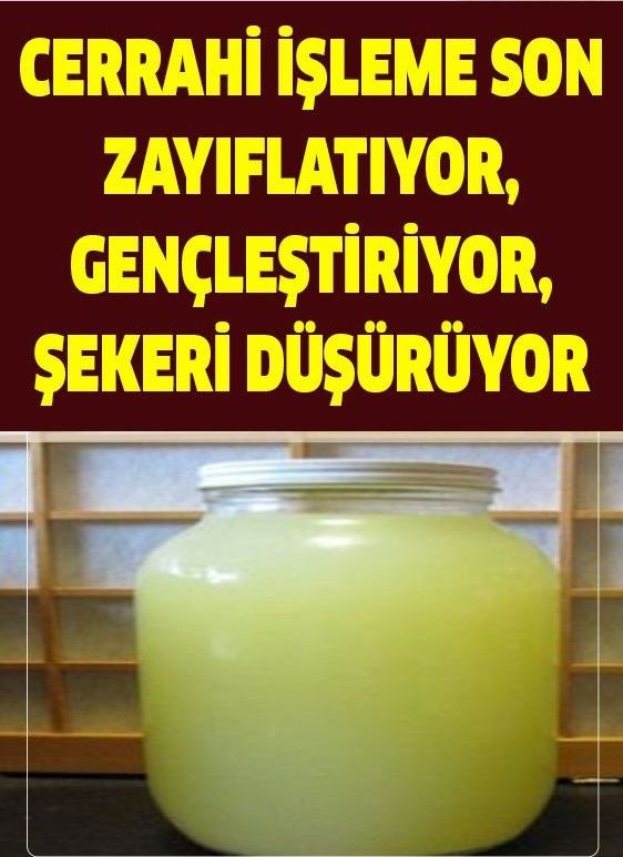 Suyu 10 Yaş Gençleştiriyor - Yüksek Şekeri Düşürü, Kilo Verdirir!