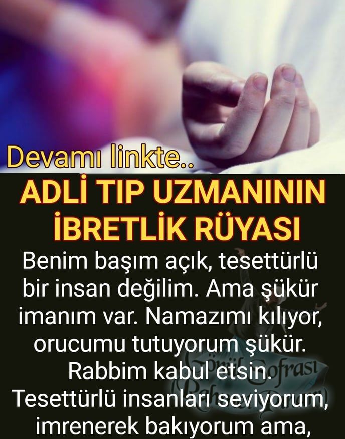 ADLİ TIP UZMANININ İBRETLİK RÜYASI