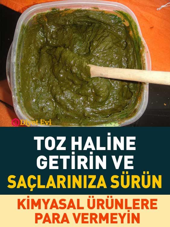 Toz halinde karıştırın ve saçlarınıza sürün