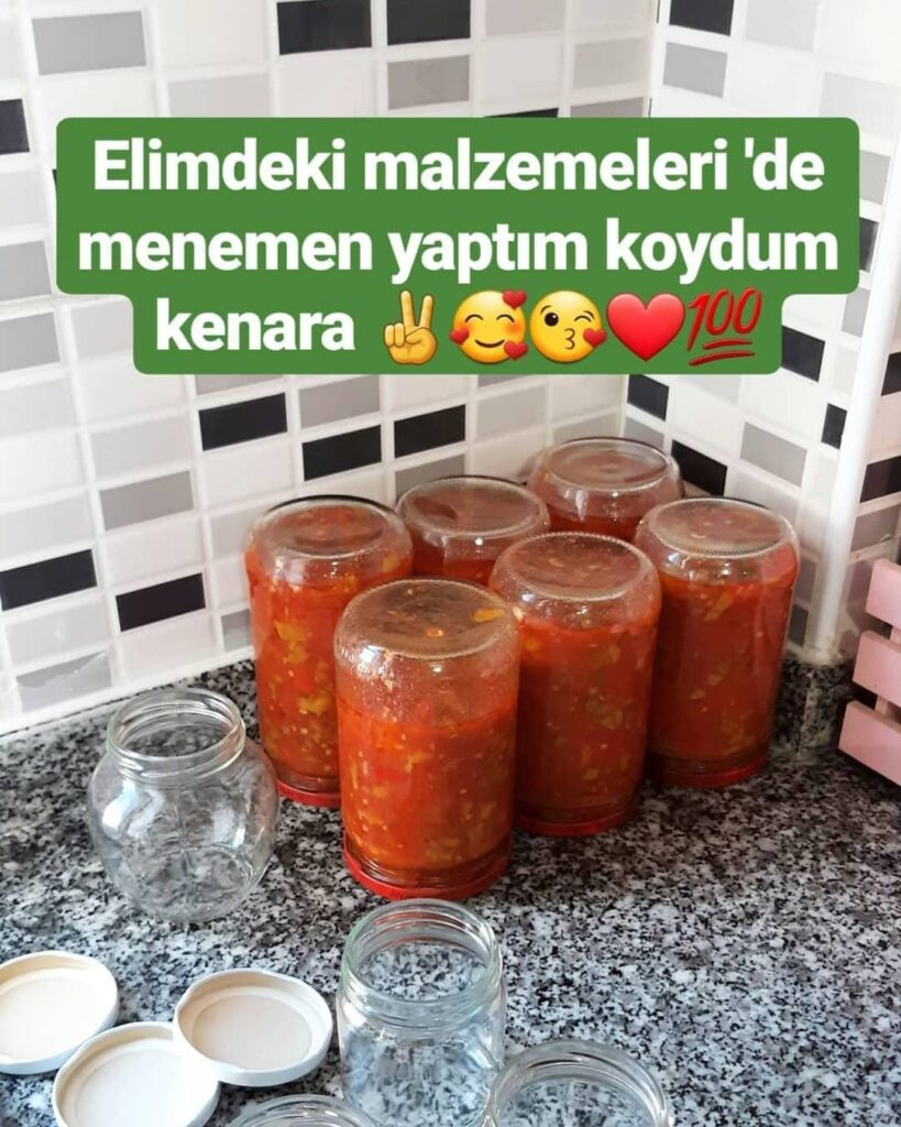 Yaz Tadında Menemen Konservesi