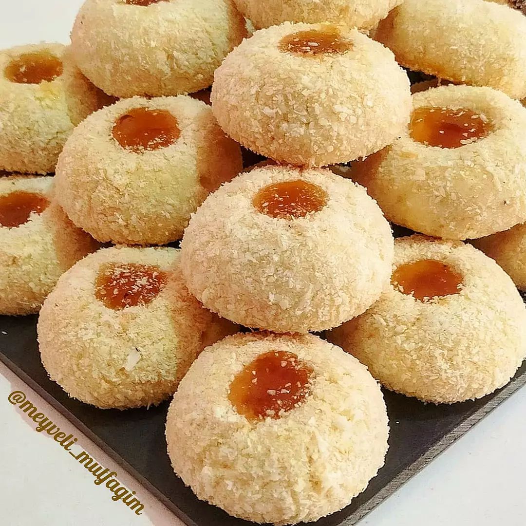 Marmelatlı Hindistan Cevizli Kurabiye