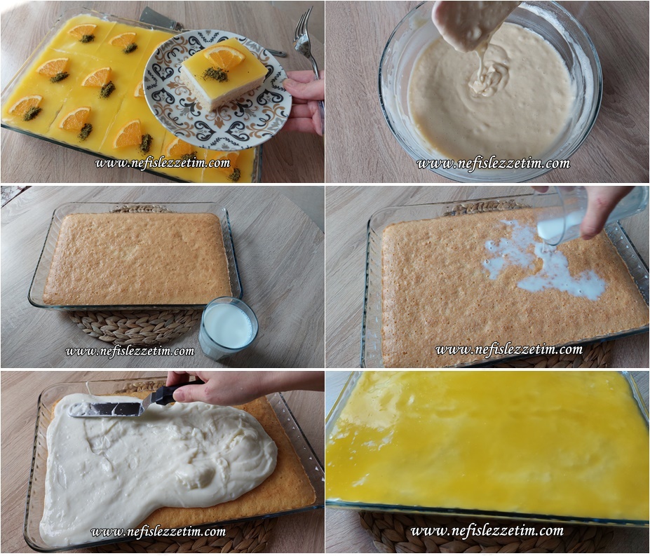 Aile Boyu Portakal ve Limon Soslu Borcam Pastası