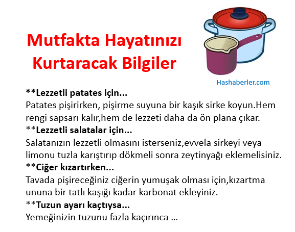 Mutfakta hayatınızı kurtaracak pratik bilgiler