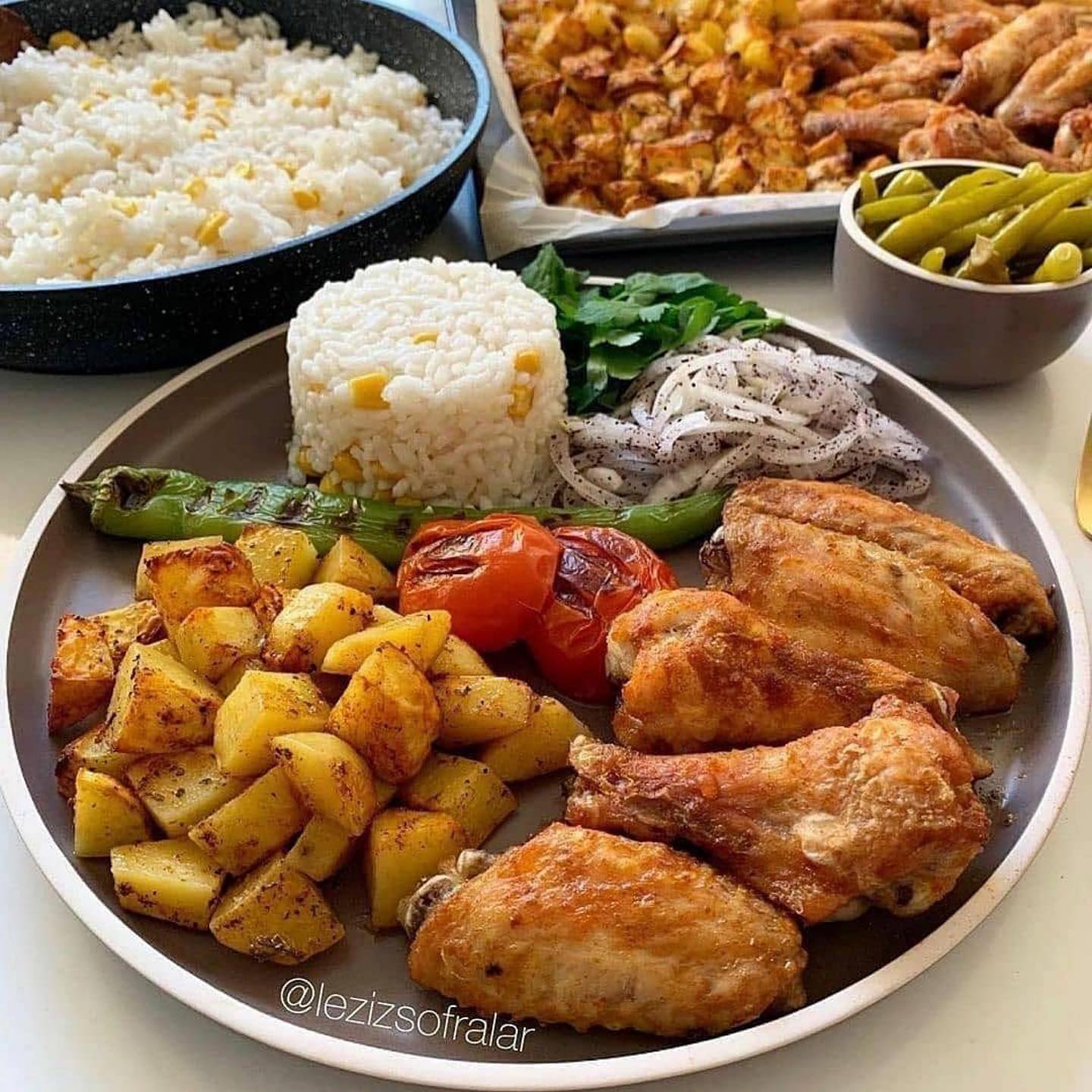 Körili Patatesli Tavuk Kanat