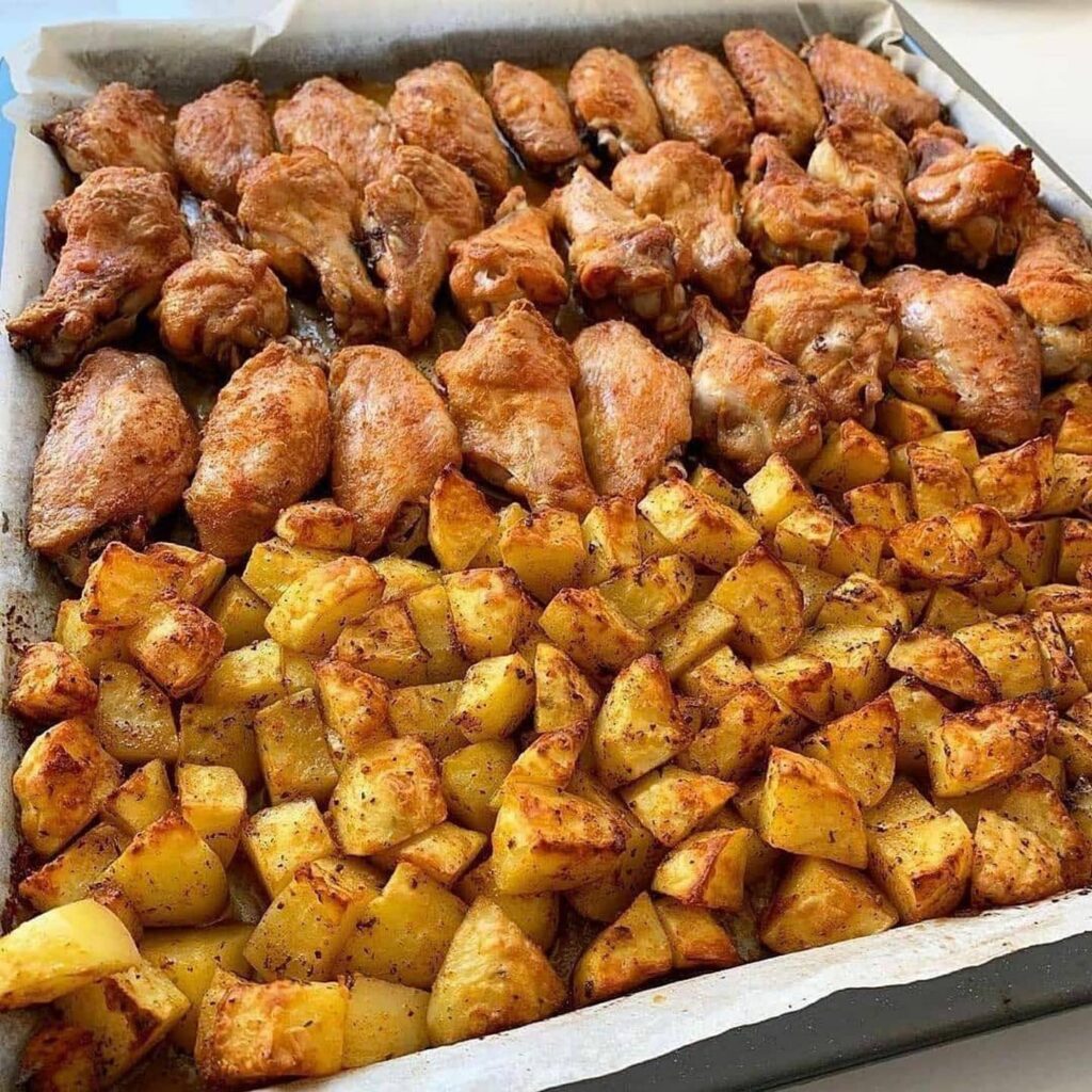 Körili Patatesli Tavuk Kanat