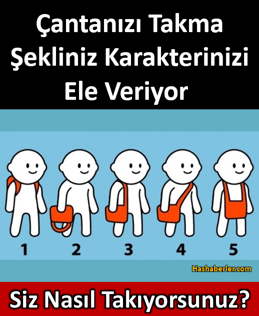 Çantanızı takma şekliniz karakteriniz konusunda ipuçları veriyor
