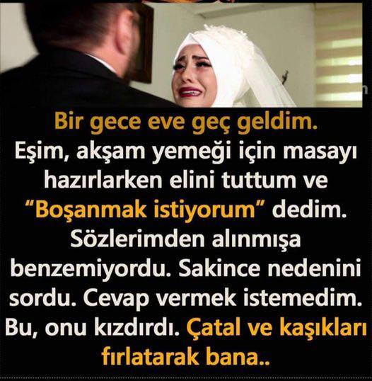 Bir gece eve geç geldim.