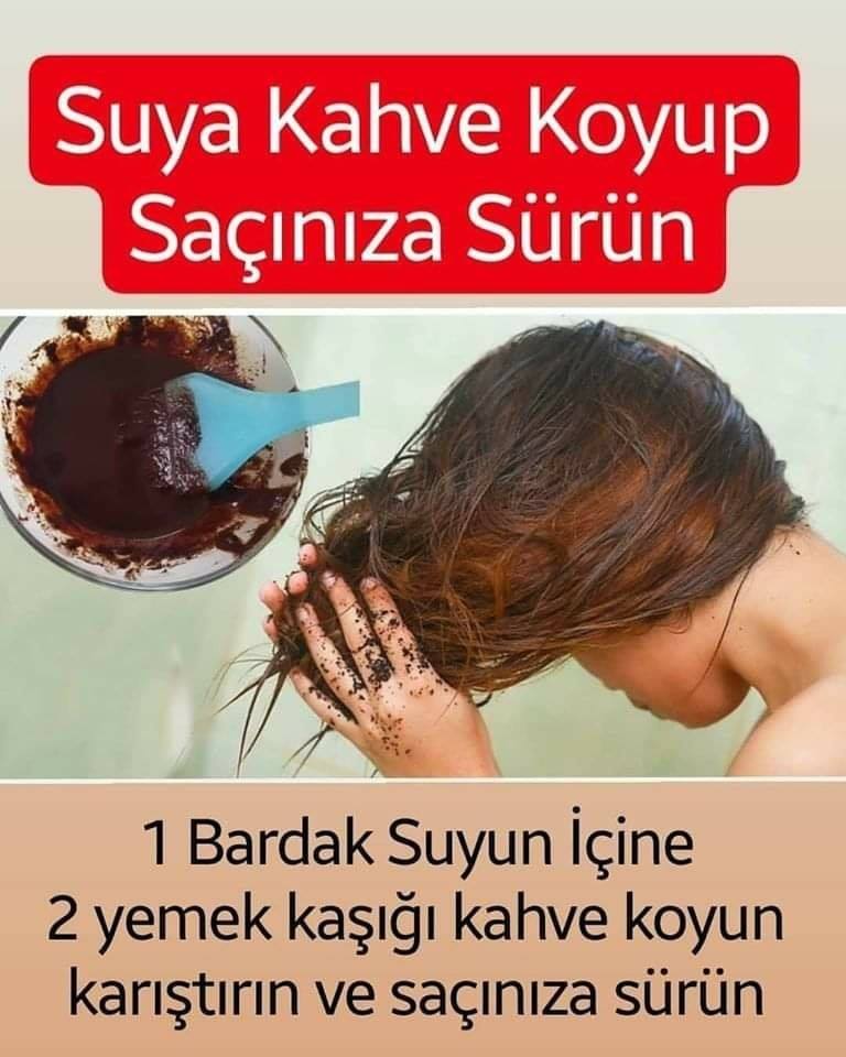 Suya Kahve Koyup Saçınıza Sürün