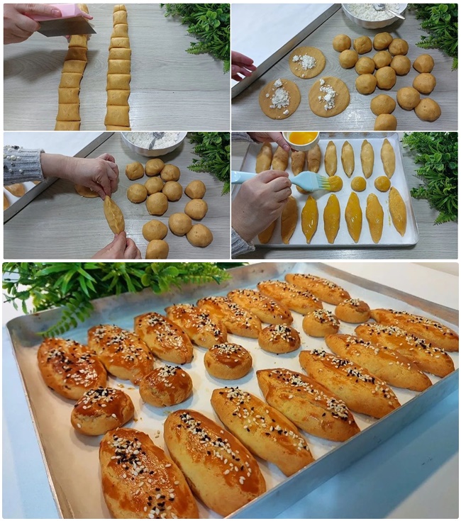 10 Dakikada Fırında Kıyır Kıyır Mayasız Biberli Poğaça Tarifi
