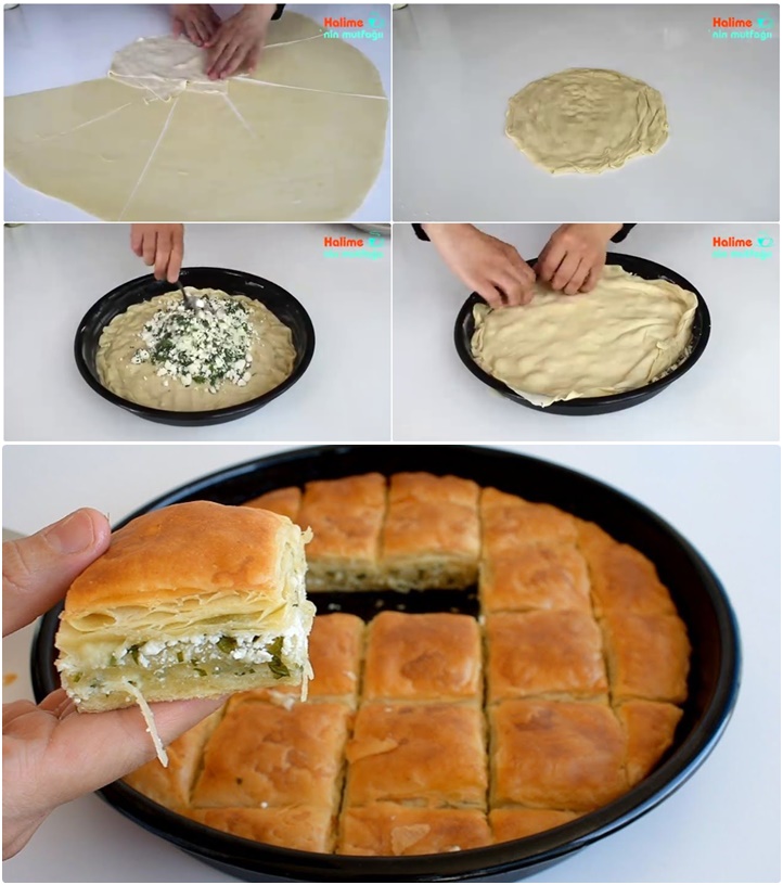 Sadece 2 Beze ile Kat Kat Arnavut Böreği