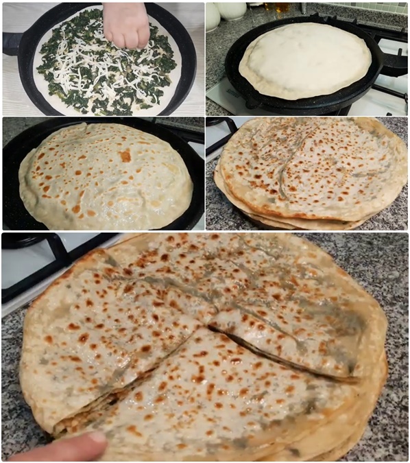Tavada Balon Gibi Kabaran Ispanaklı Börek Tarifi
