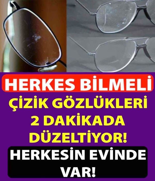 Çizik Gözlükleri İki dakikada Düzeltin