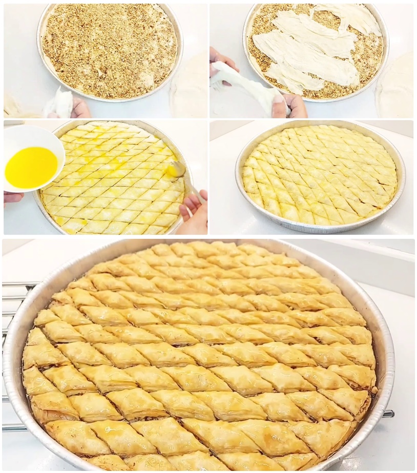 Oklava Kullanmadan Merdaneyle Kat Kat Ayrılan Baklava Tarifi