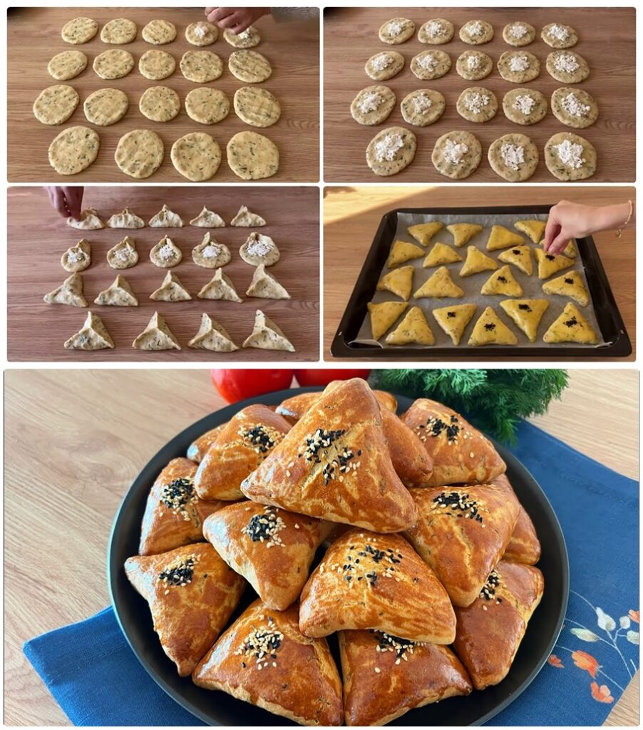 Yıllardır Vazgeçemediğim Mayasız Kıyır Kıyır Üçgen Poğaça