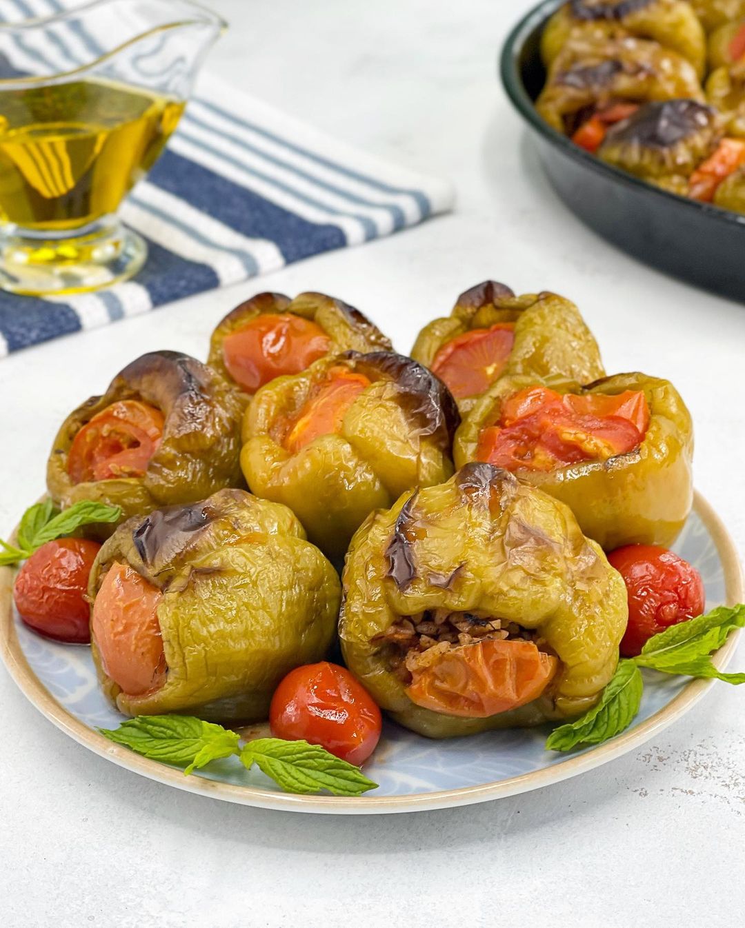 Fırında Biber Dolması