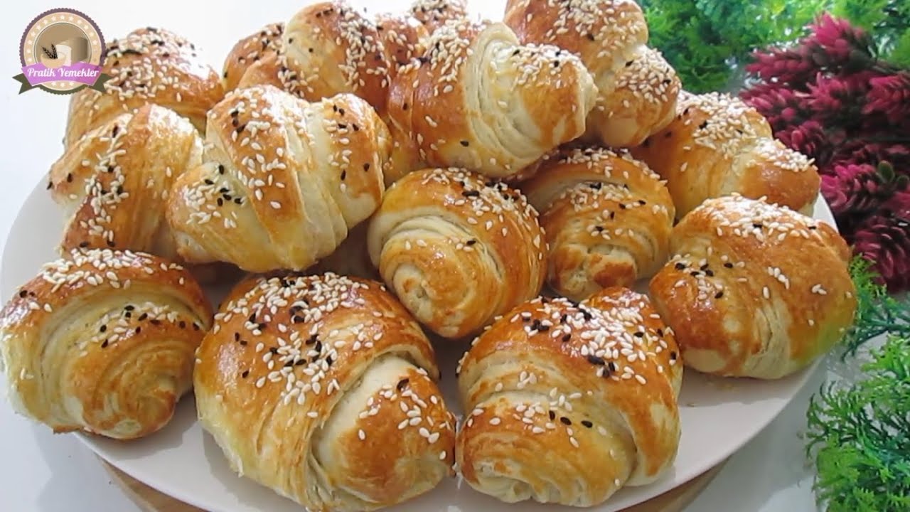 Çok Farklı Kat Kat Müthiş Kabardı Çıtır Çıtır Katmer Kruvasan Schnellste Croissant Rezept lecker