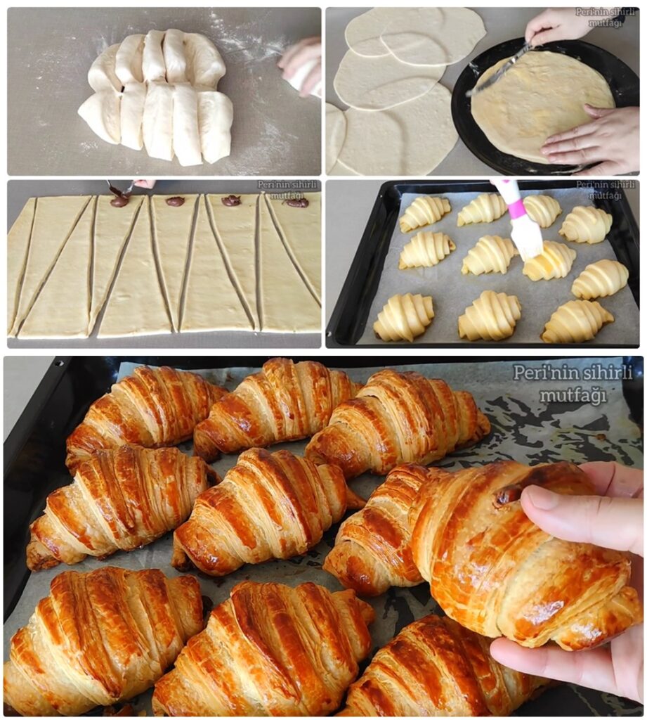 Kat kat çıtır çıtır KRUVASAN yapmanın YENİ ve EN KOLAY YOLU inanılmaz lezzetli ve kolay kruvasan