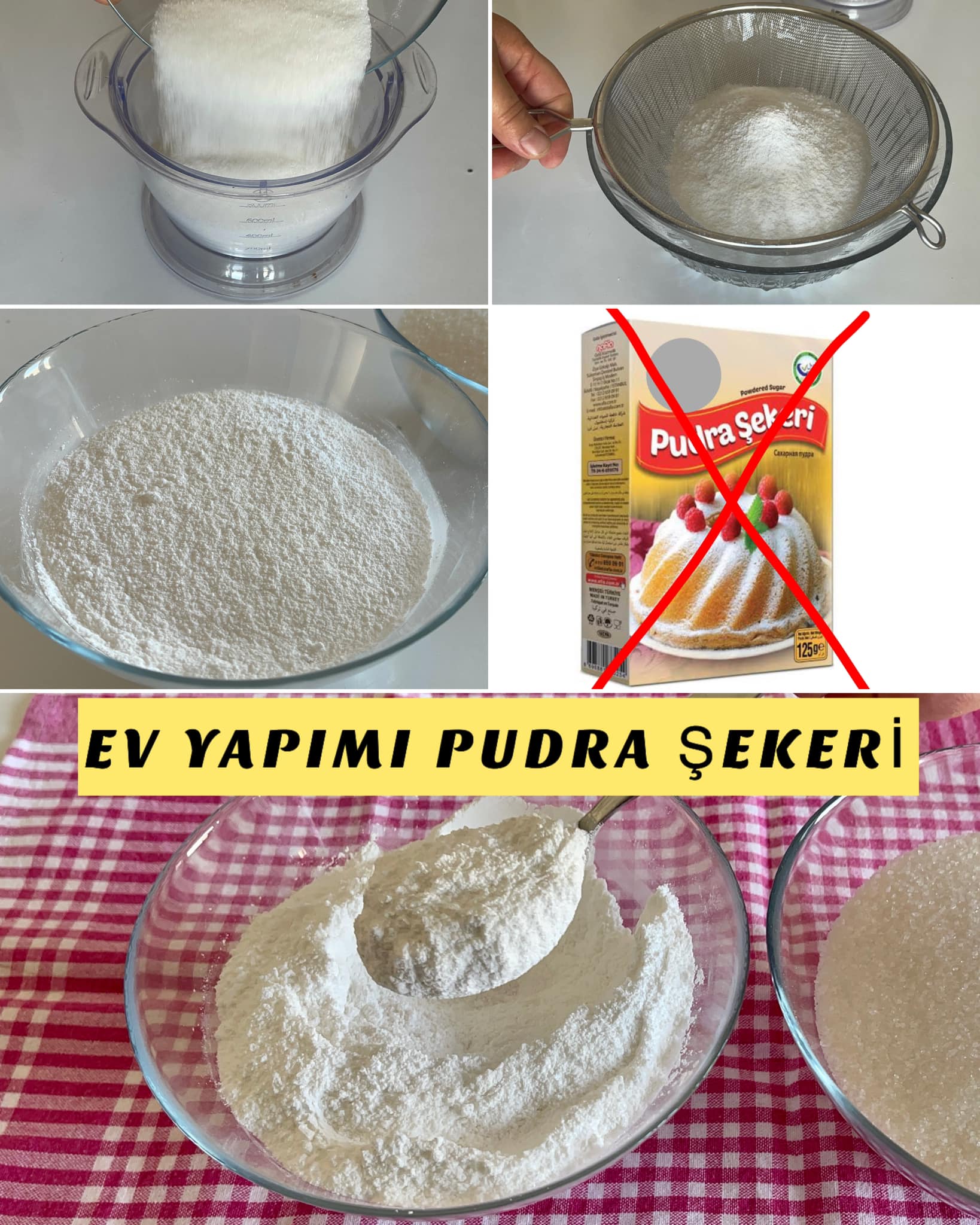 Evde Pudra Şekeri Nasıl Yapılır Hazır Almaya Son