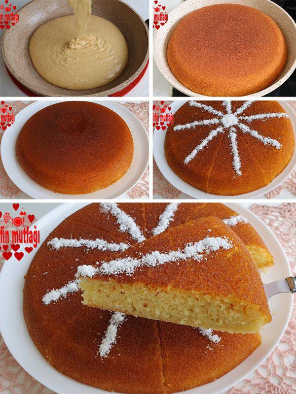 Fırın ve Mikser Kullanmadan Tavada Revani Tatlısı Tarifi