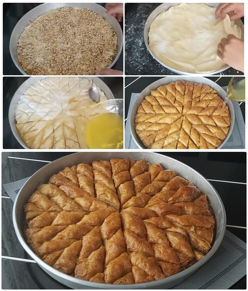 En Kolay Oklavasız 4 Beze İle 1 Tepsi Baklava Tarifi