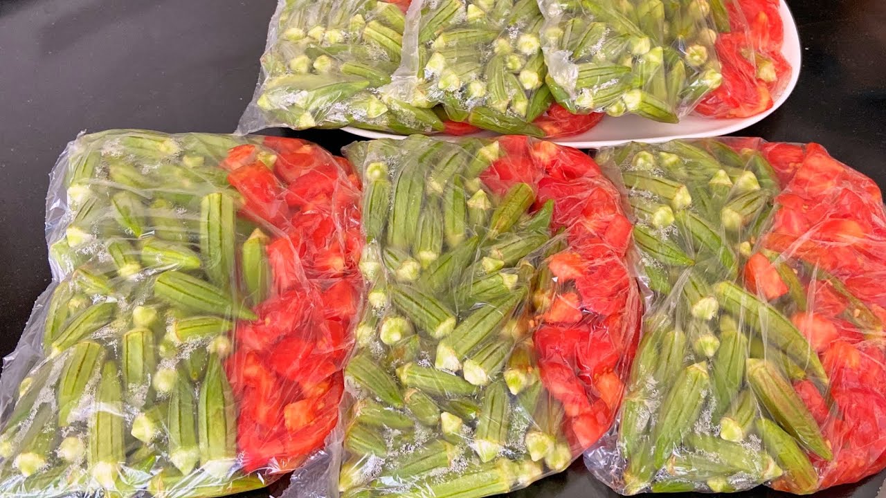Buzlukta En Kolay Hızlı Ve Pratik Şekilde Yemeklik Bamya