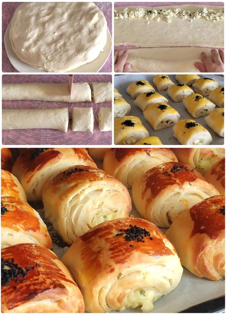 Peynirli Rulo Katmer Poğaça Tarifi