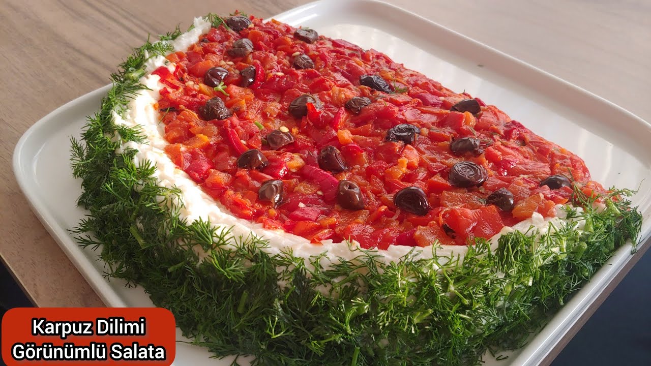 Karpuz Dilimi Görünümlü Salatası