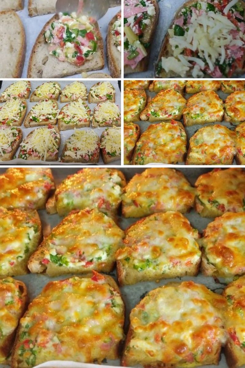 Pizza Tadında Fırında Bayat Ekmek Dilimi
