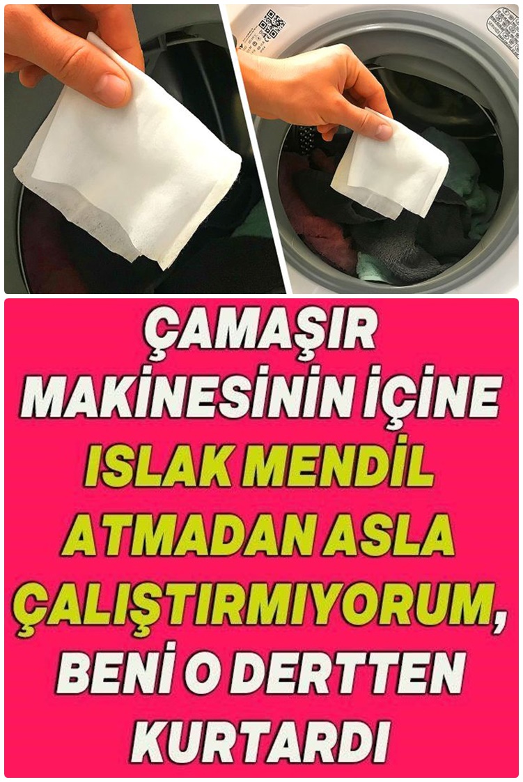 Çamaşır Makinesine Islak Mendil Atmak