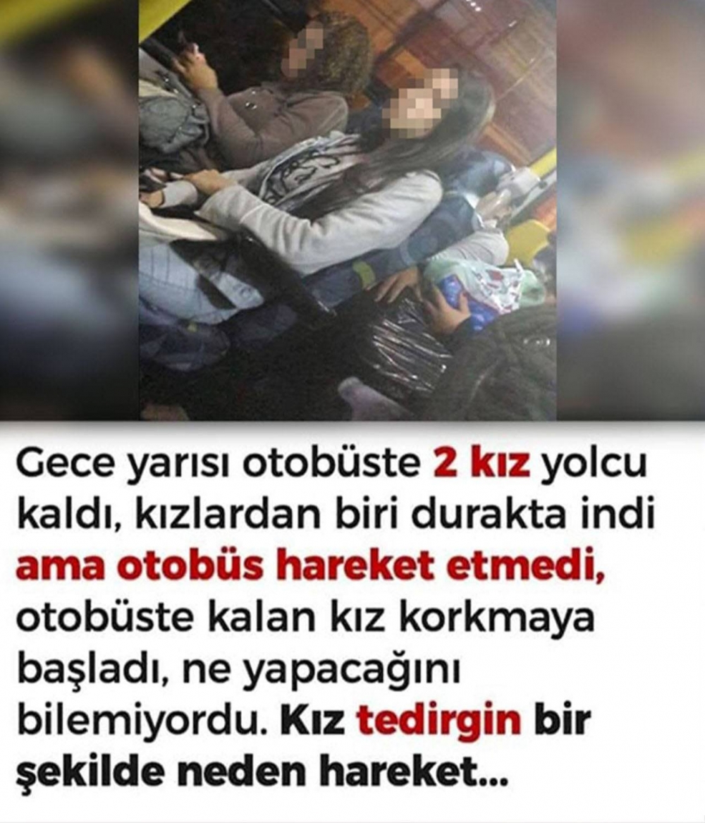 Genç kızın gece otobüste başına gelenler..