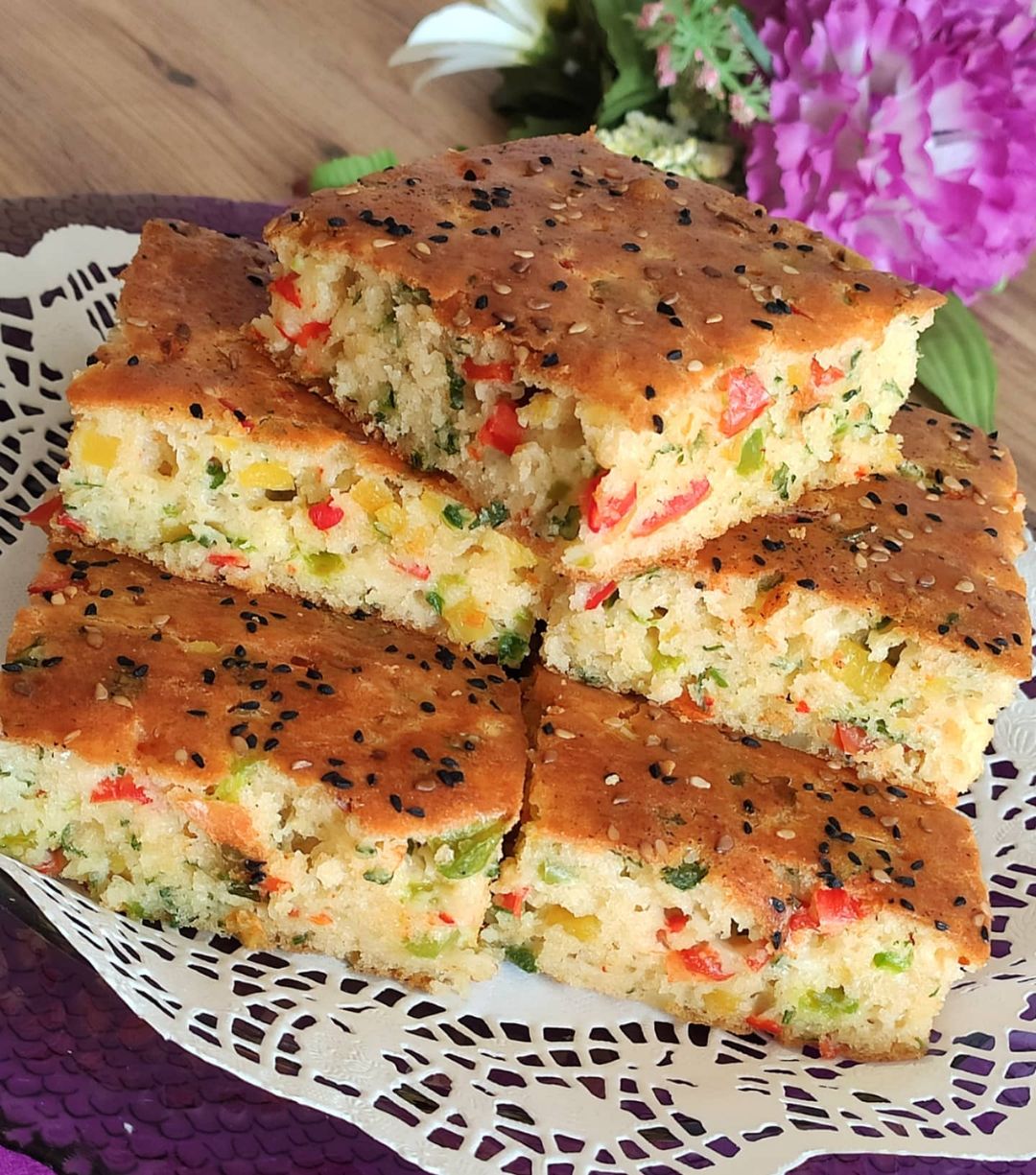 Sebzeli Peynirli Kek