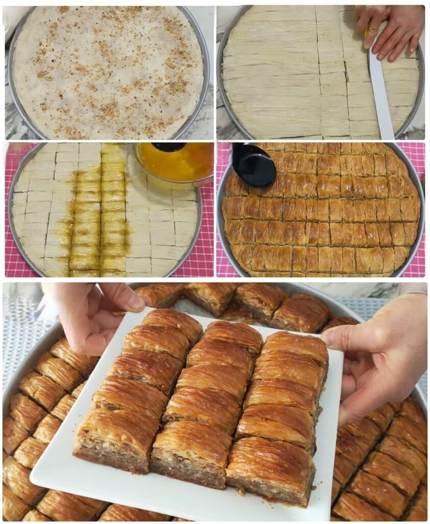 Cevizli Fındıklı Büzgülü Baklava Tarifi