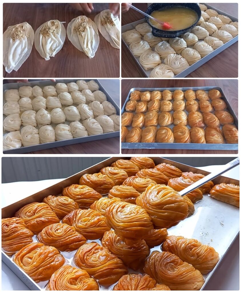 Hamuru Yağ Gibi Açılıyor Çıtır Çıtır El Açması Gül Baklava Tarifi