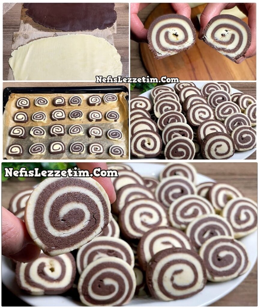 İki Renkli Rulo Kurabiye Tarifi