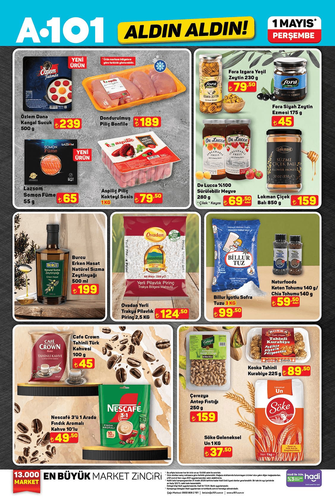 A101 1 Mayıs 2025 İndirimli Ürünler Kataloğu