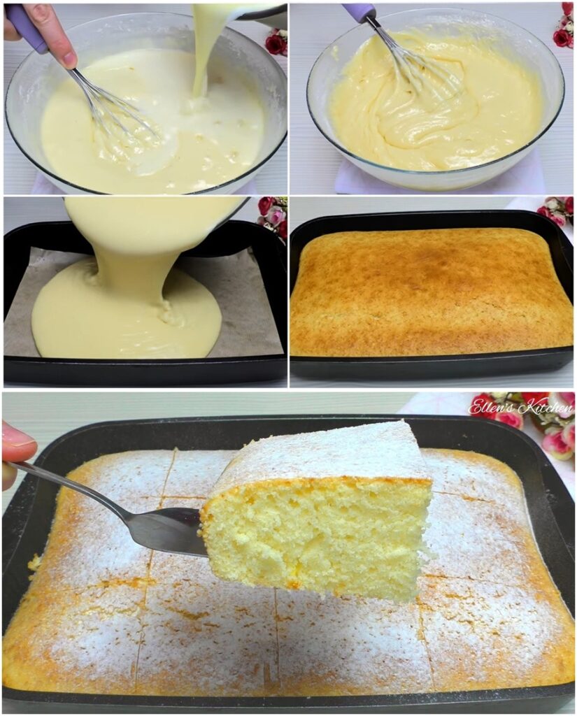 Ünlü Sıcak Sütlü Yumuşacık Pamuk Kek Tarifi