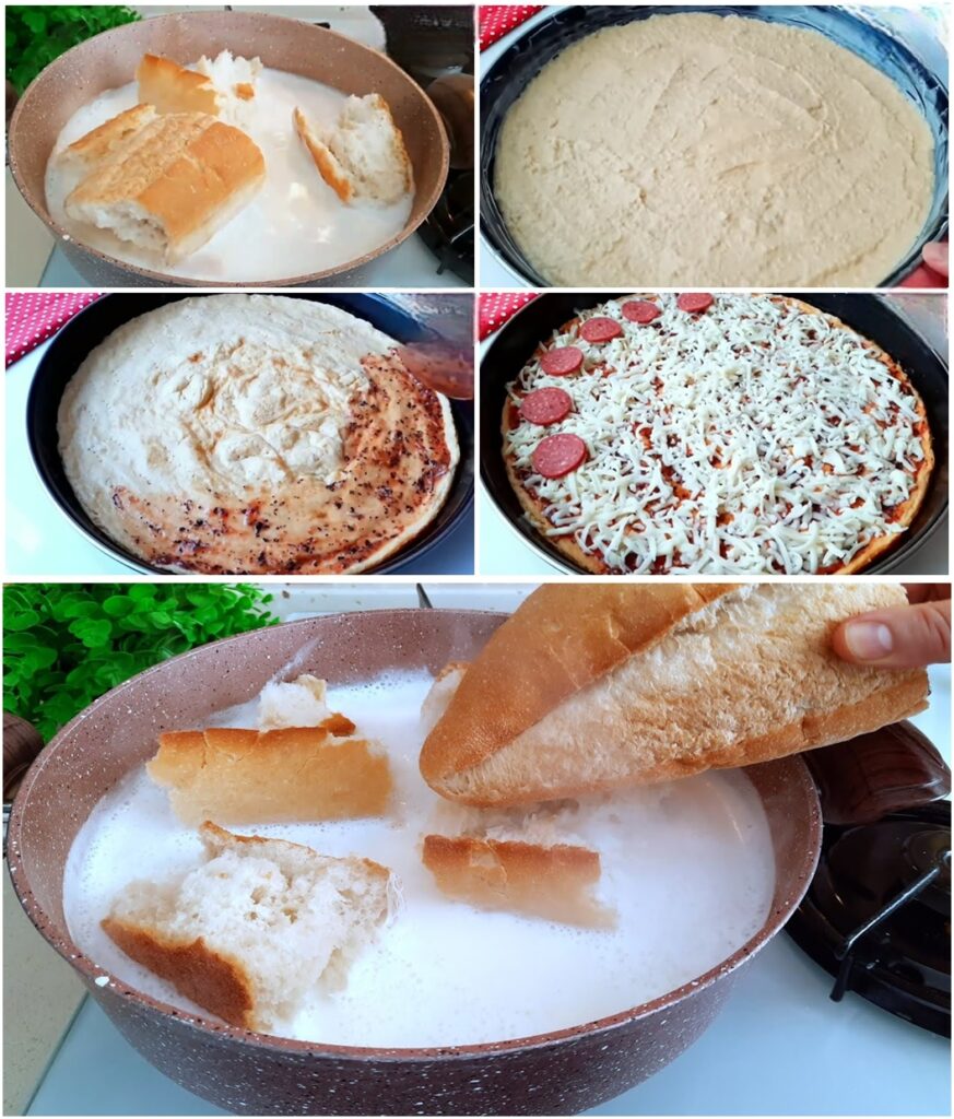 Bayat Ekmekten Fırında Pizza Tarifi