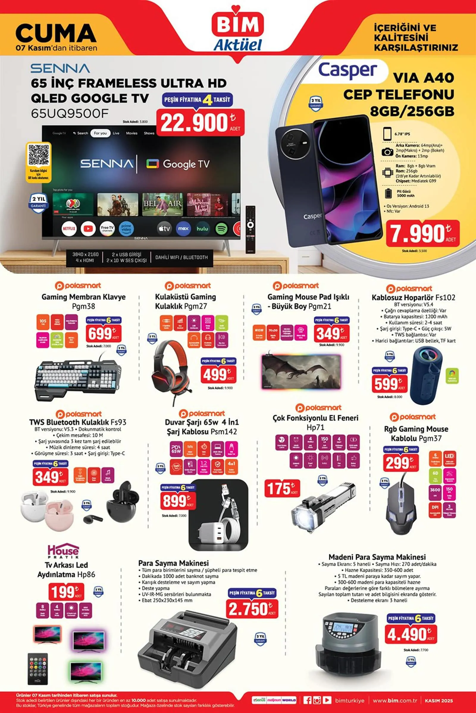 BİM 7 Kasım 2025 İndirimli Ürünler Kataloğu