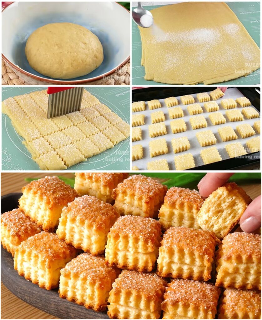 Ağızda Dağılan Şekerli Mini Kare Kurabiye Tarifi