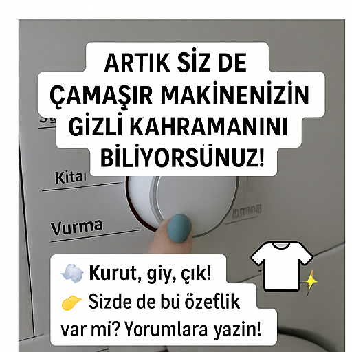 Makinenizin Bilmediğiniz O Özelliği Yıkama Kurutma Bir Arada
