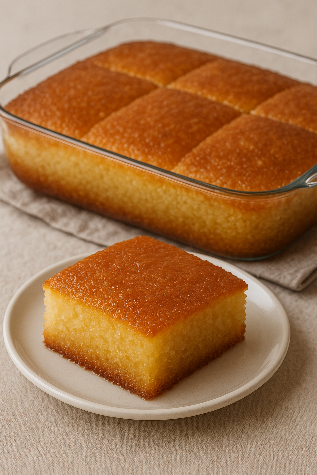 Şerbetini Tam Çeken Kabarık Revani Tarifi