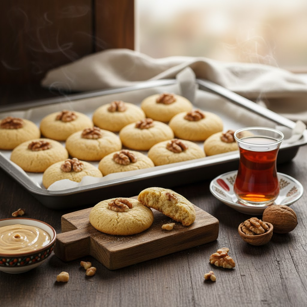 Tahinli Cevizli Kurabiye Tarifi