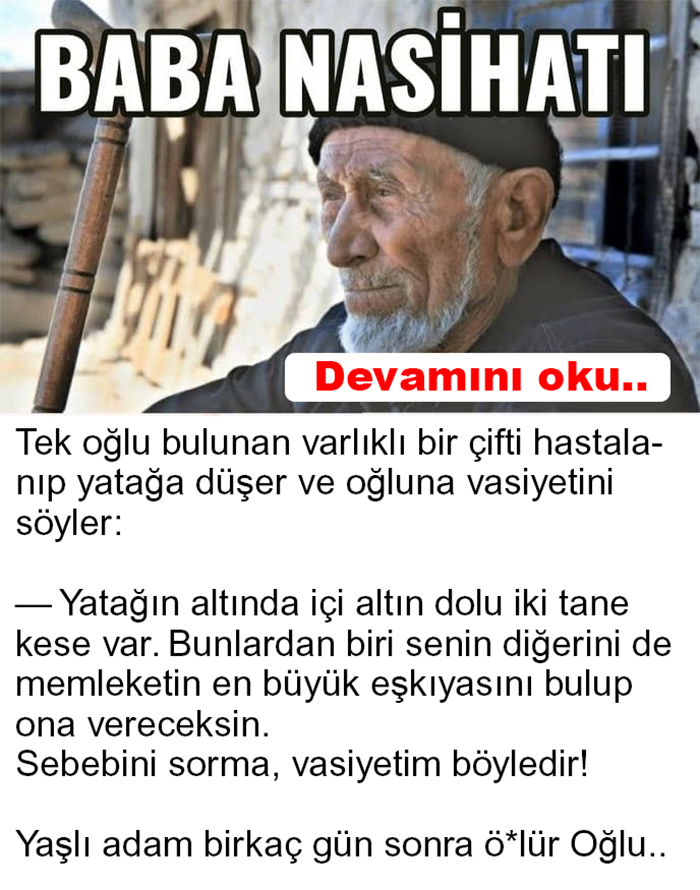 Babanın Oğluna Nasihatı