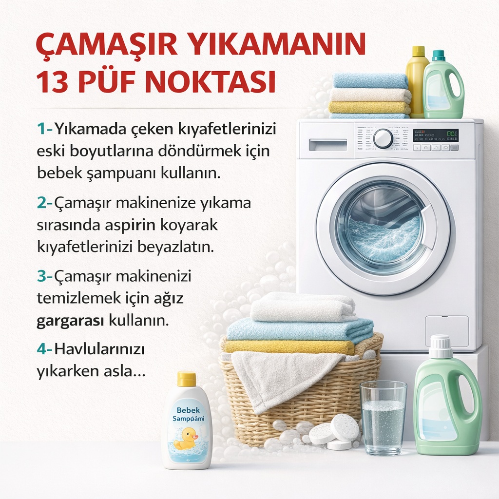 Çamaşır yıkamanın herkesin bilmesi gereken püf noktası