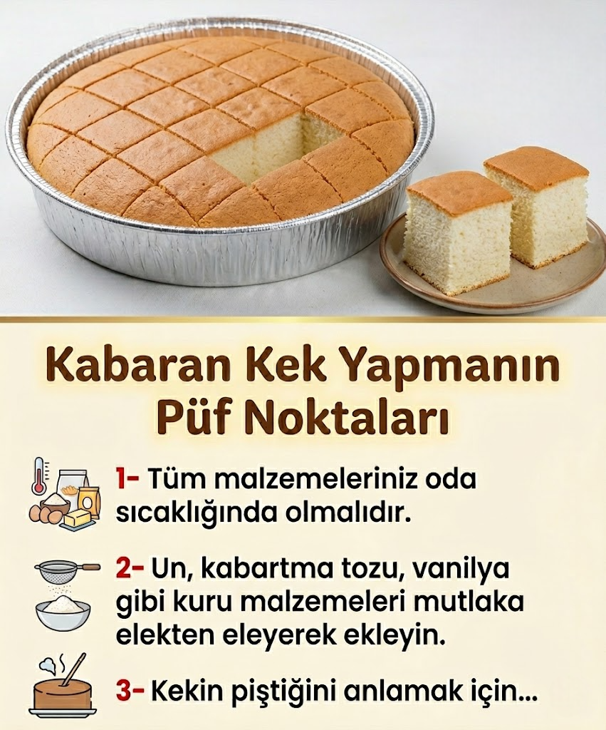 Kabaran Kek Yapmanın Püf Noktaları