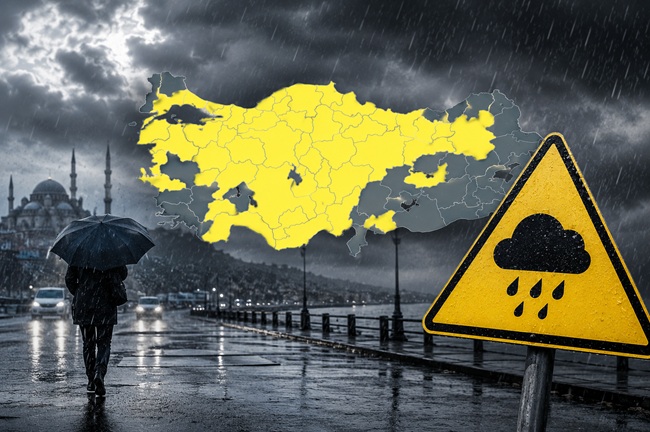 Meteoroloji'den 39 il için sarı kod uyarısı