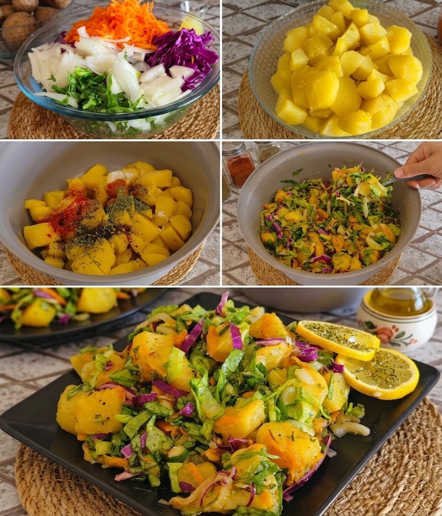 Nefis ve Kolay Lokanta Usulü Patates Salatası Tarifi