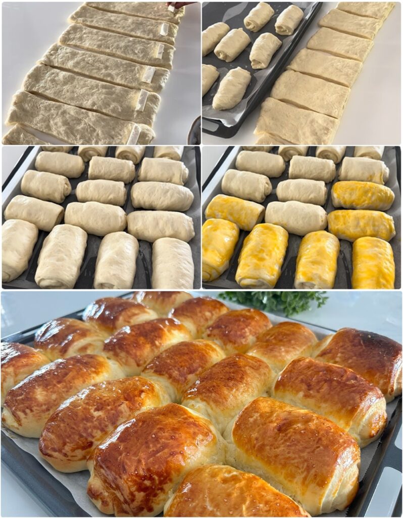 Yumuşacık Peynirli Rulo Poğaça! Bu Kadar Kabaranını Görmediniz