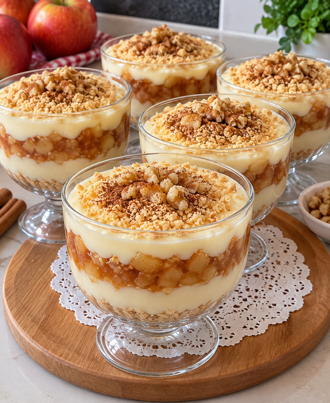 Elmalı Muhallebi Kupları